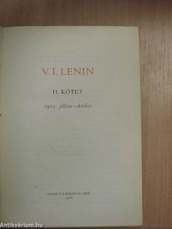 V. I. Lenin összes művei 11.