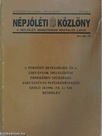 Népjóléti Közlöny 1998. június 8.