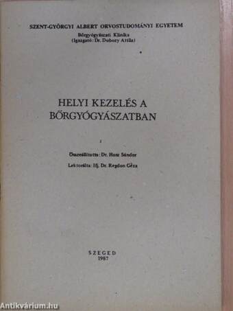 Helyi kezelés a bőrgyógyászatban