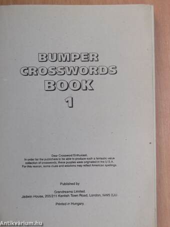 Bumper Crosswords Book 1