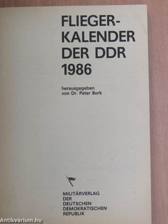 Fliegerkalender der DDR 1986