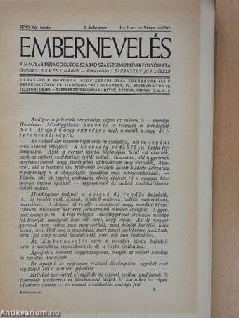 Embernevelés 1945. szeptember-október