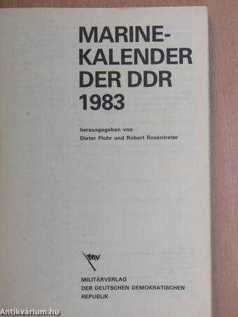 Marinekalender der DDR 1983