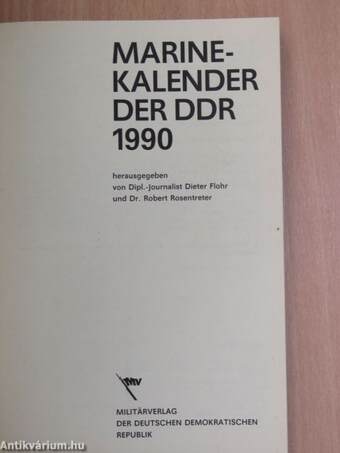 Marinekalender der DDR 1990