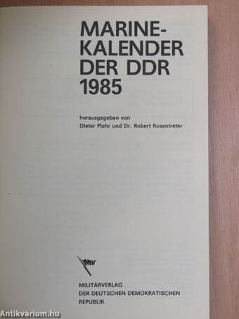 Marinekalender der DDR 1985