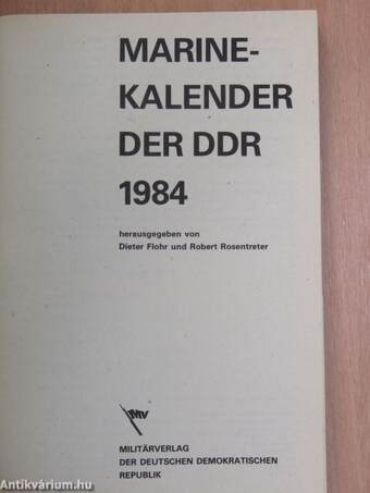 Marinekalender der DDR 1984