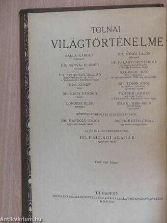 Tolnai Világtörténelme 8. - A középkor III.