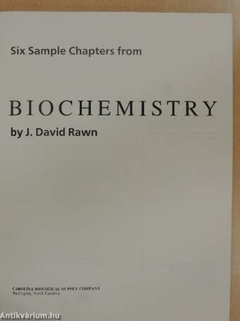 Six Sample Chapters from Biochemistry