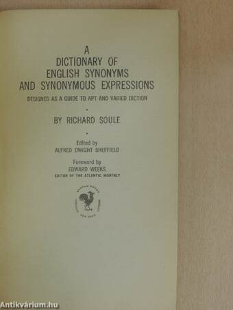 A Dictionary of English Synonyms and Synonymous Expressions