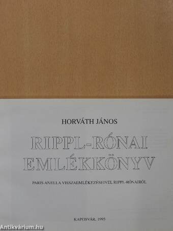 Rippl-Rónai emlékkönyv