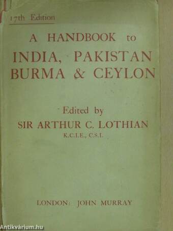 A handbook for travellers in India, Pakistan, Burma and Ceylon