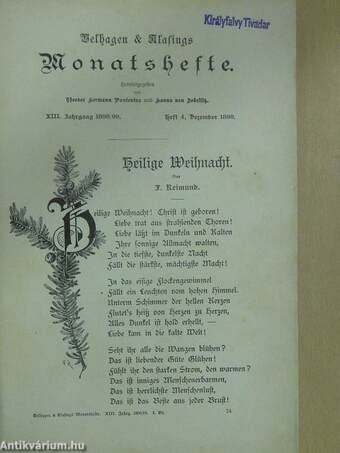 Velhagen & Klasings Monatshefte 1898/99. I/2. (gótbetűs)