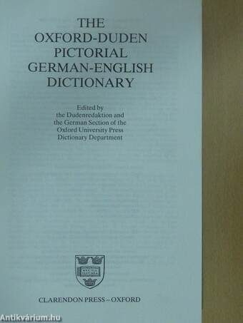 The Oxford-Duden Pictorial German-English Dictionary