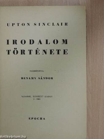 Irodalom története