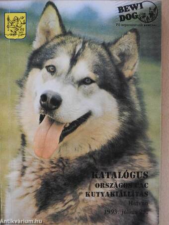 Országos CAC Kutyakiállítás Katalógus - Hatvan, 1993. július 25.