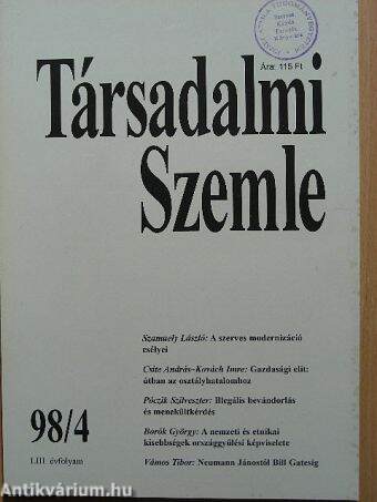 Társadalmi Szemle 1998. április