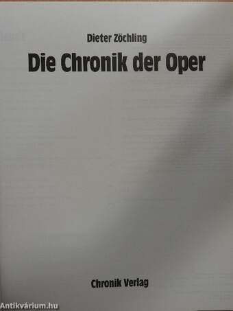 Die Chronik der Oper