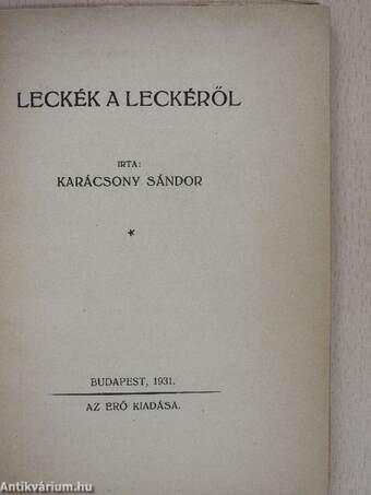 Leckék a leckéről