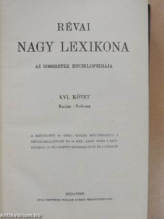 Révai Nagy Lexikona 16. (töredék)