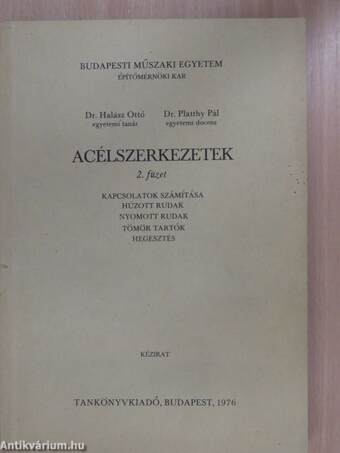 Acélszerkezetek 2.