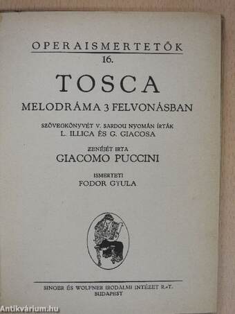 Puccini: Tosca