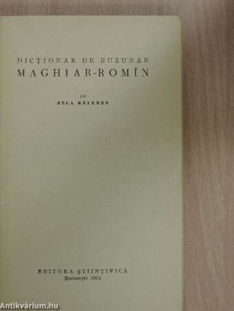 Dictionar de buzunar Maghiar-Romin