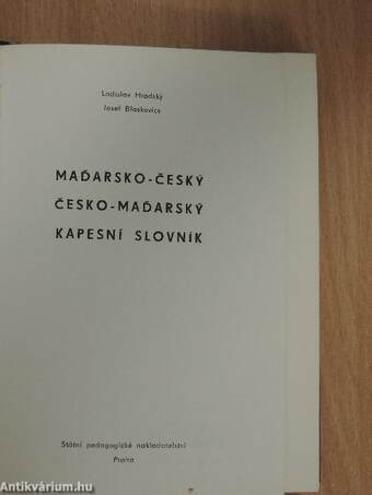 Madarsko-Cesky/Cesko-Madarsky kapesni slovnik