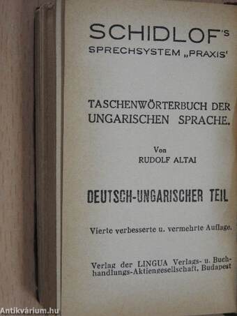 Schidlof gyakorlati módszerének magyar-német/német-magyar zsebszótára I-II.