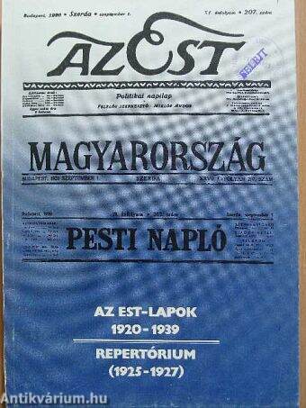 Az Est-lapok 1920-1939.