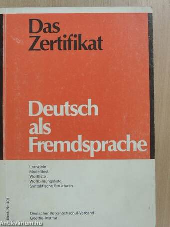 Das Zertifikat Deutsch als Fremdsprache