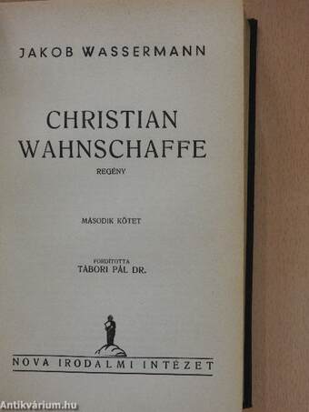 Christian Wahnschaffe I-II.