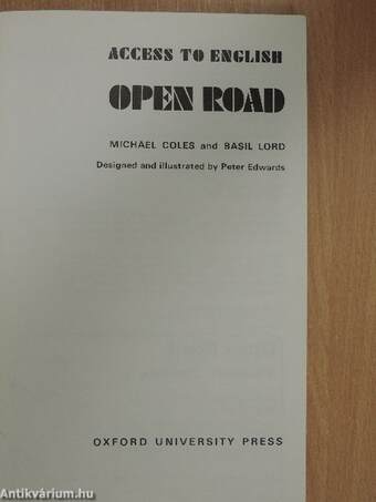 Open Road - Book