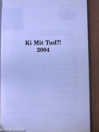 Ki Mit Tud?! 2004/2005 - CD-vel