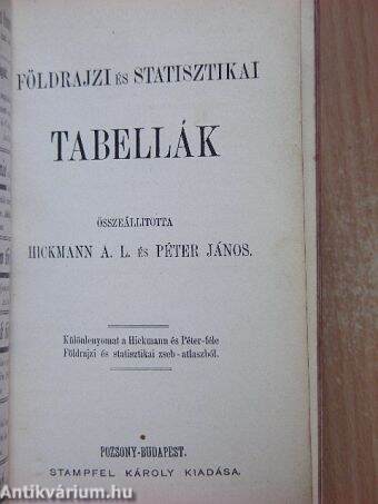 Földrajzi és statisztikai tabellák