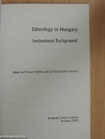 Ethnology in Hungary