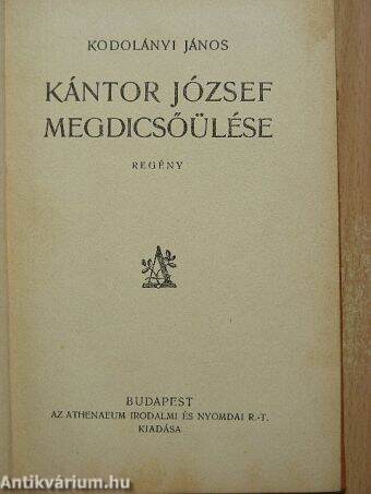 Kántor József megdicsőülése