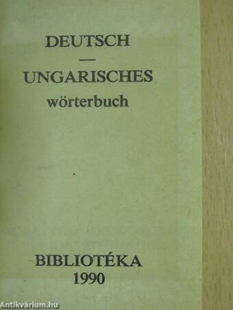 Deutsch-Ungarisches wörterbuch (minikönyv)