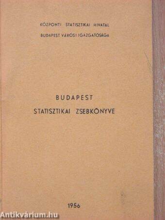 Budapest statisztikai zsebkönyve 1956