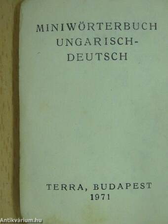 Magyar-német/német-magyar miniszótár I-II. (minikönyv)