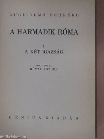 A harmadik Róma I-II.