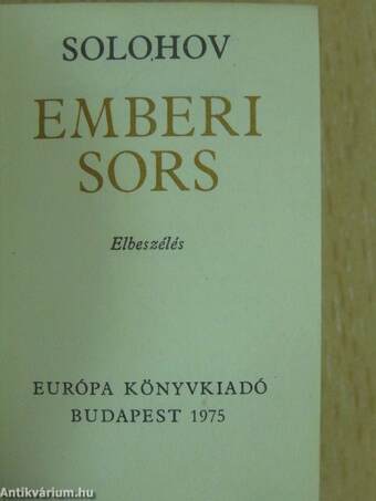 Emberi sors (minikönyv)