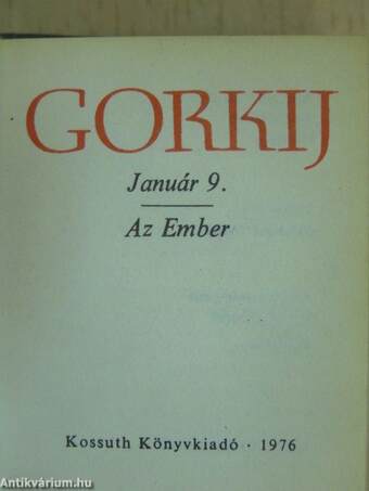 Január 9./Az Ember (minikönyv) (számozott)