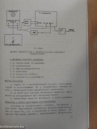 Televízió-vevőkészülékek vizsgálata méréssel 1.