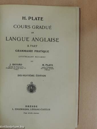 Cours gradué de langue anglaise II.