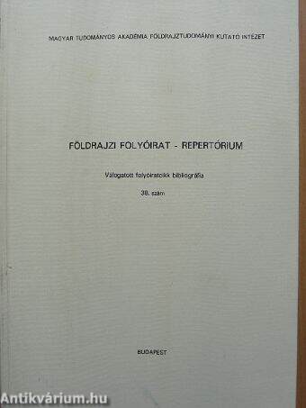 Földrajzi folyóirat - Repertórium