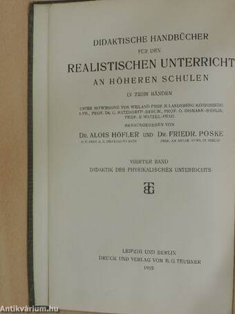 Didaktik des physikalischen unterrichts