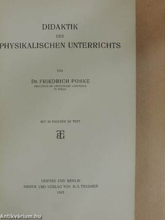 Didaktik des physikalischen unterrichts