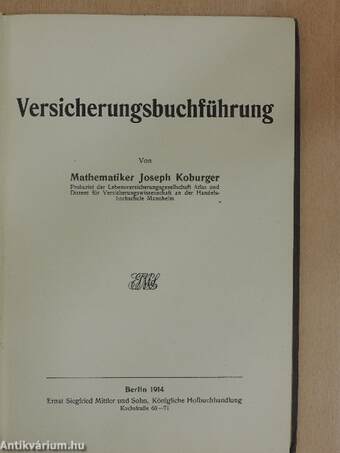 Versicherungsbuchführung