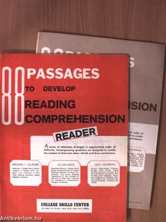 88 passages to develop reading comprehension - Reader/Questions