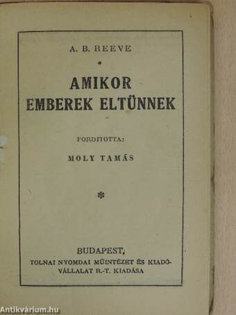 Amikor emberek eltünnek